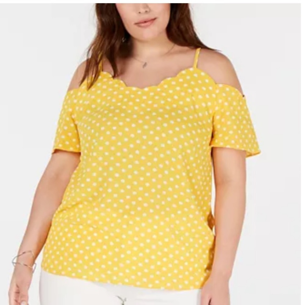 LIKE NEW MONTEAU COLD SHOULDER LARGE TOP BLOUSE